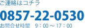 お電話でのお問合せ　0857-22-0530